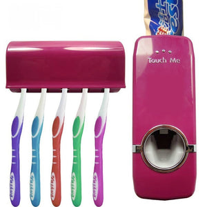 Wall-Mount Tooth Brush Holder & Toothpaste Dispenser - RB Trends
